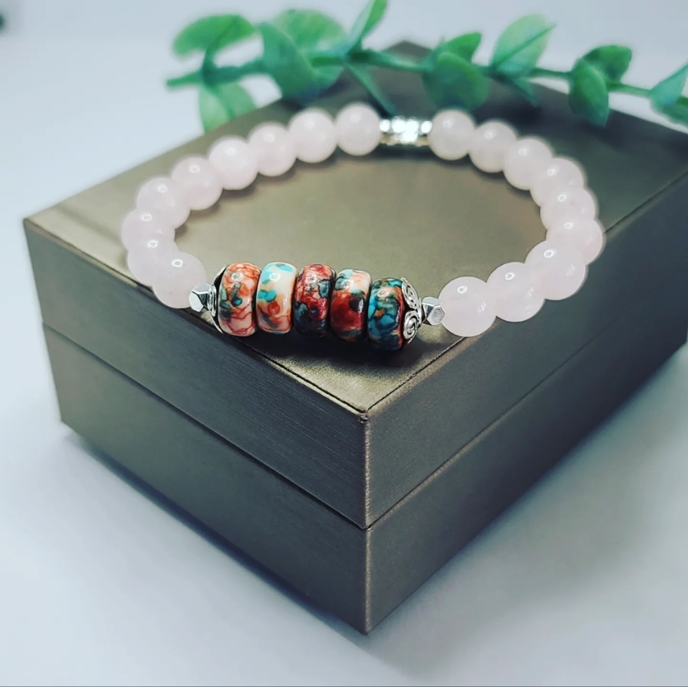 Rose Quartz bracelet - Picture 2 of 5